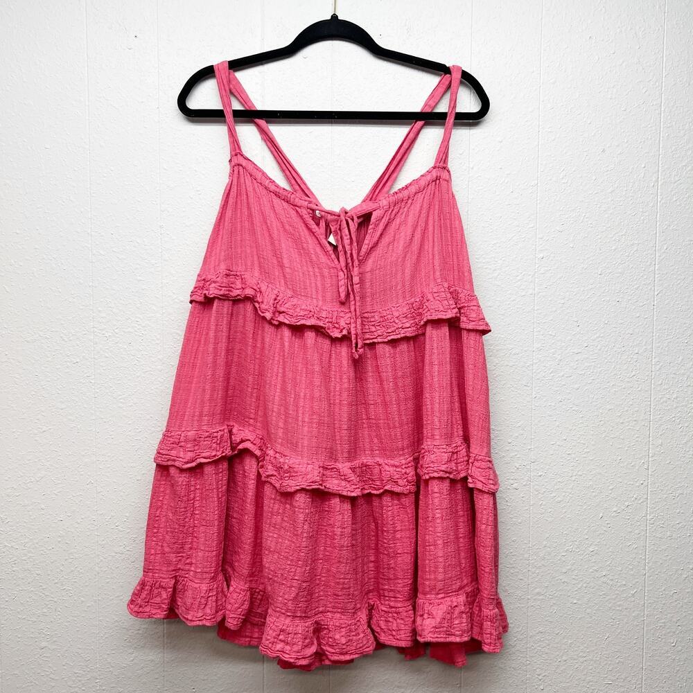 August Tiered Mini Dress Womens XS/S Fairy Boho Chic Cottagecore Beachy Festival - Picture 2 of 16